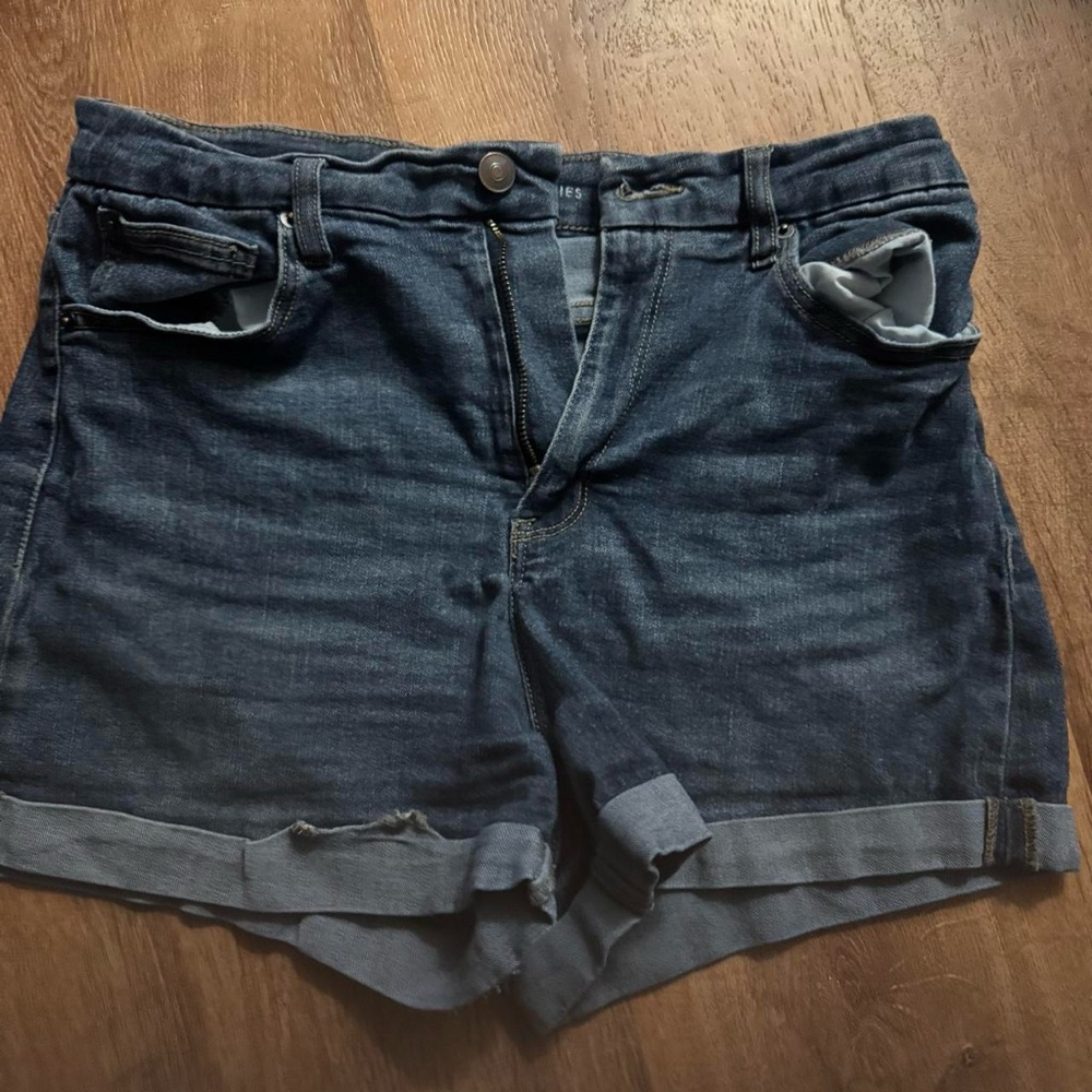 New Boundaries Large Dark Blue Jean Shorts - Picture 2 of 2
